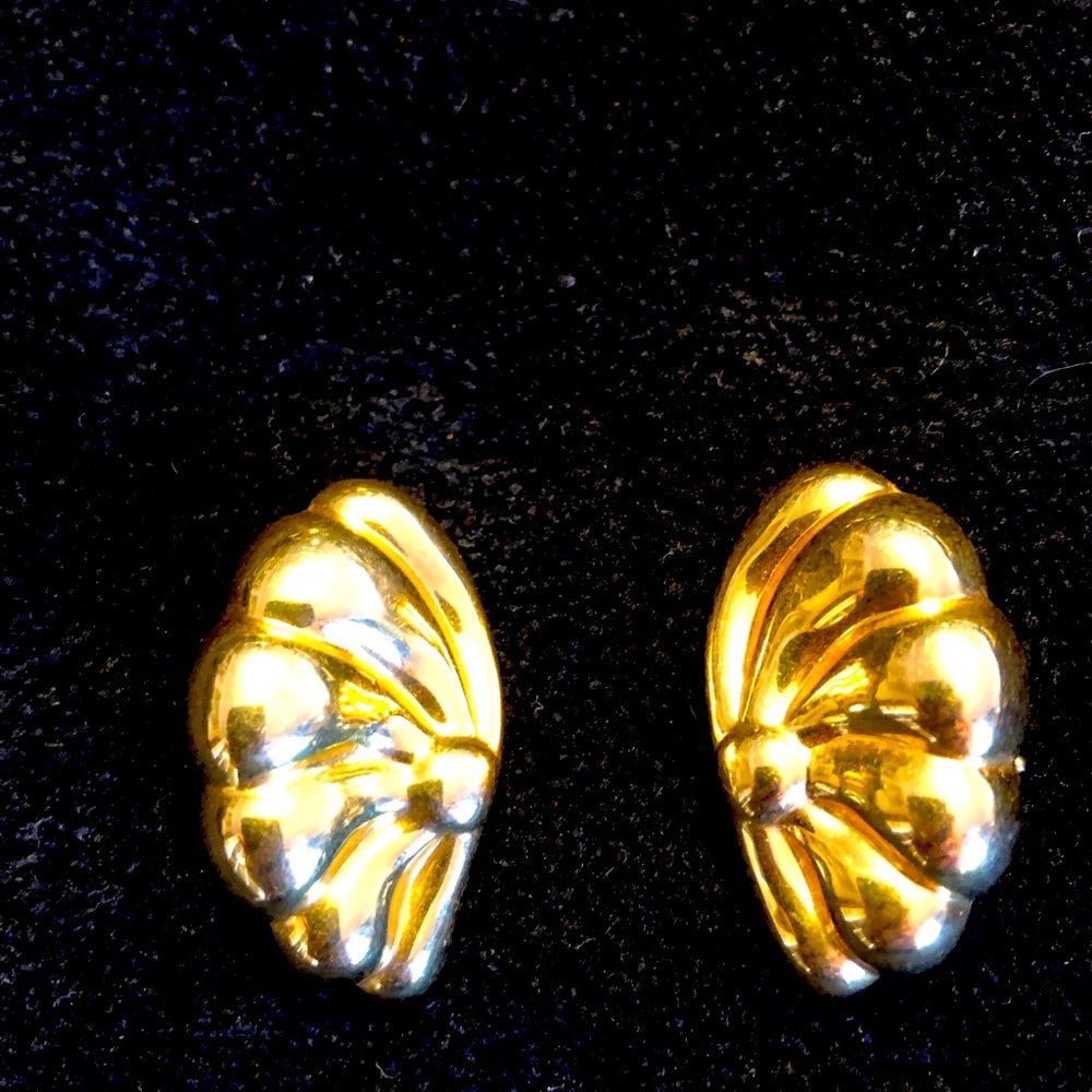 14K Italian gold earrings with French clips